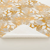 Elegant bloemenpatroon. sherpa deken (3/4)