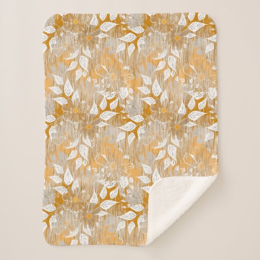 Elegant bloemenpatroon. sherpa deken (Voorkant)