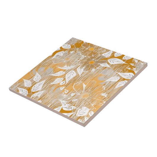 Elegant bloemenpatroon. tegeltje (Zijkant)