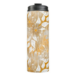 Elegant bloemenpatroon. thermosbeker