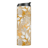 Elegant bloemenpatroon. thermosbeker (Gedraaid links)