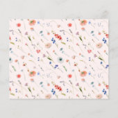 Elegant bloemenrecept Kaart (Achterkant)