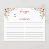 Elegant bloemenrecept Kaart (Voorkant)