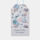 Elegant bloemenretro patroon. cadeaulabel (Achterkant)