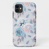 Elegant bloemenretro patroon. Case-Mate iPhone case (Achterkant)
