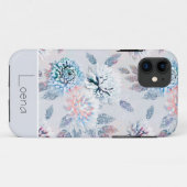 Elegant bloemenretro patroon. Case-Mate iPhone case (Achterkant (horizontaal))