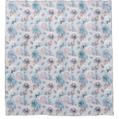 Elegant bloemenretro patroon. douchegordijn (Voorkant)