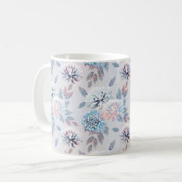 Elegant bloemenretro patroon. koffiemok