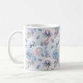 Elegant bloemenretro patroon. koffiemok (Links)