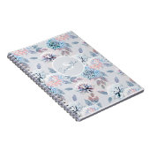 Elegant bloemenretro patroon. notitieboek (Rechterzijde)