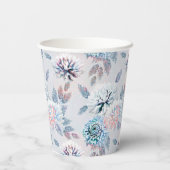 Elegant bloemenretro patroon. papieren bekers (Achterkant)