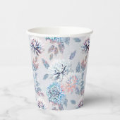 Elegant bloemenretro patroon. papieren bekers (Links)