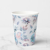 Elegant bloemenretro patroon. papieren bekers (Rechts)