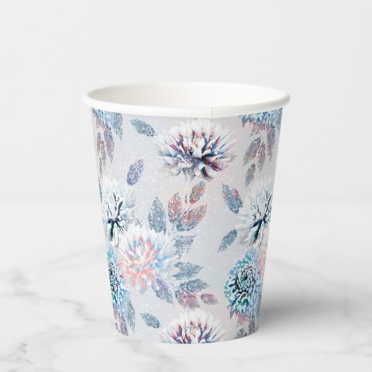 Elegant bloemenretro patroon. papieren bekers (Rechts)