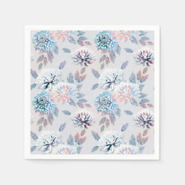 Elegant bloemenretro patroon. servet