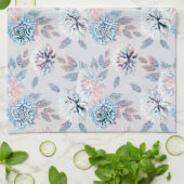 Elegant bloemenretro patroon. theedoek (Gevouwen)