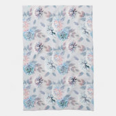 Elegant bloemenretro patroon. theedoek (Verticaal)