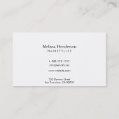 Elegant Bloemenrood Wit Professioneel Visitekaartje (Achterkant)