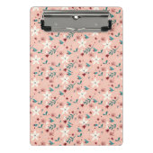 Elegant bloemenroze patroon Home Mini Klembord (Voorkant)