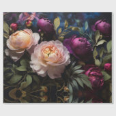 Elegant  bloemenschilderij cadeaupapier (Vlak)