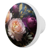 Elegant  bloemenschilderij keramische knop (Rechts)