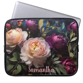 Elegant  bloemenschilderij laptop sleeve