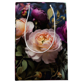 Elegant  bloemenschilderij medium cadeauzakje