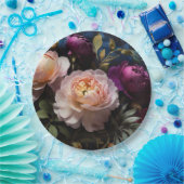 Elegant  bloemenschilderij papieren bordje (Feest)