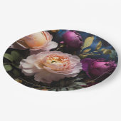 Elegant  bloemenschilderij papieren bordje (Gekanteld)