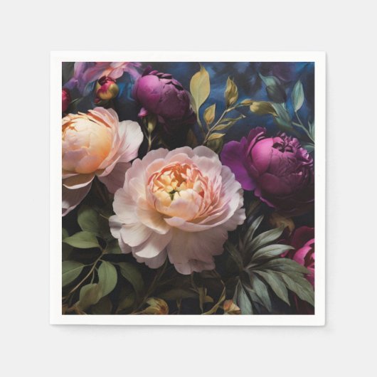 Elegant  bloemenschilderij servet (Voorkant)