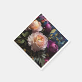 Elegant  bloemenschilderij servet (Hoek)