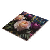 Elegant  bloemenschilderij tegeltje (Zijkant)