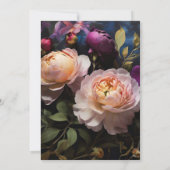 Elegant  bloemenschilderij Vrijgezellenfeest Kaart (Achterkant)