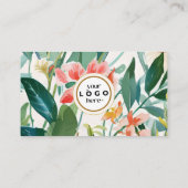 Elegant bloemenschrift goud | Social Media Busines Visitekaartje (Achterkant)