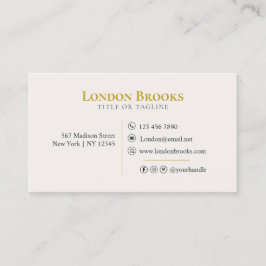 Elegant bloemenschrift goud | Social Media Busines Visitekaartje