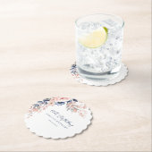 Elegant bloemenscript 60ste verjaardag kartonnen onderzetters (Insitu)