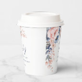 Elegant bloemenscript 60ste verjaardag papieren bekers (Links)