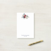 Elegant Bloemenscript Bloom Custom Post-it® Notes (Op bureau)