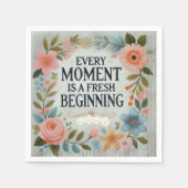 Elegant bloemenservet – Mooie offerte accessoire Servet (Voorkant)