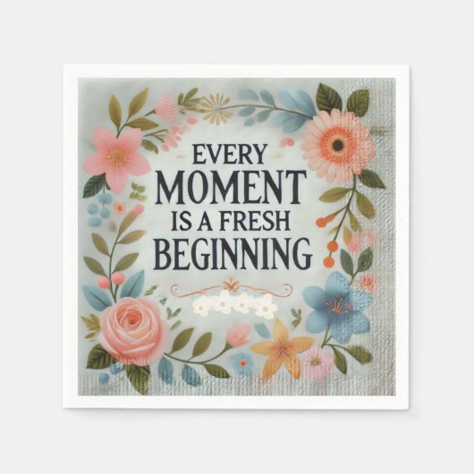 Elegant bloemenservet – Mooie offerte accessoire Servet (Voorkant)