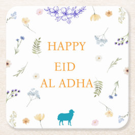 Elegant Bloemensier voor Eid al-Adha Kartonnen Onderzetters