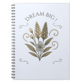 Elegant Bloemenspiraal Notebook – notitieboek (Voorkant)