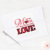 Elegant bloementrendy ik hou van je mam Moederdag Vierkante Sticker (Envelop)