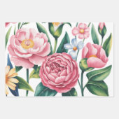 Elegant bloementuin inpakpapier (Voorkant 3)