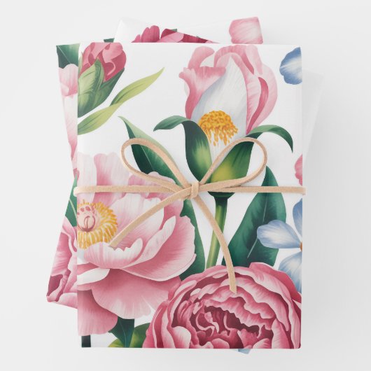 Elegant bloementuin inpakpapier (In situ)