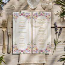 Elegant Bloementuin Lente Trouwprogramma