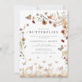 Elegant bloemenvlinders Vrijgezellenfeest Kaart (Voorkant)