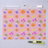 Elegant bloemenweefselpapier – met de hand getrokk tissuepapier (Craft)