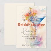 Elegant bloemenwijnglas Vrijgezellenfeest Kaart (Voorkant / Achterkant)