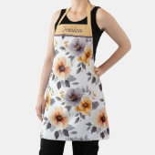 Elegant Bloemgrijs Gepersonaliseerd Schort (Insitu)